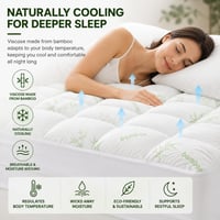 Bambusov zaštitnik za madrac, rashladni nadmadrac tipa Pillow Top – 137x190 cm (Full veličina) 7