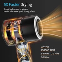 BAMCOO ionizáló hajszárító HD érintőkijelzővel, 1500 W - szürke 2
