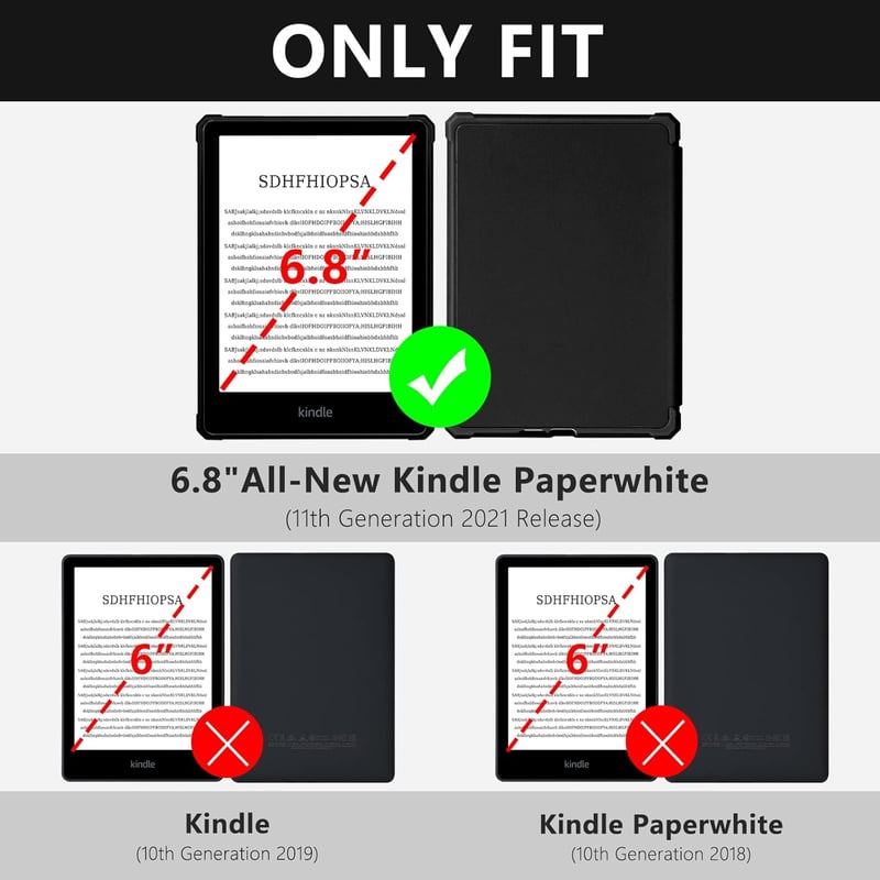 BAMCOO Kindle tok 6,8 hüvelykes fekete védőtok
