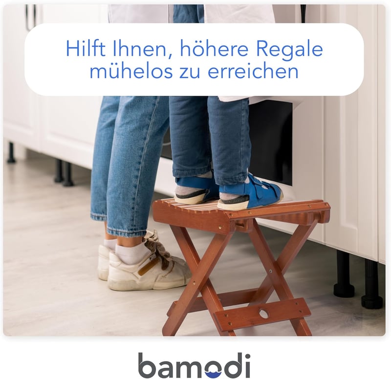 Bamodi bambusz összecsukható lépcsőzetes asztal, vízálló, sötétbarna