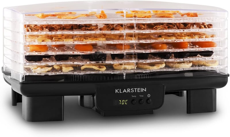 Bananarama Szárítógép 550W 6 Szintes Dehidrátor Fekete