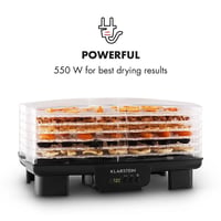Bananarama Szárítógép 550W 6 Szintes Dehidrátor Fekete 4