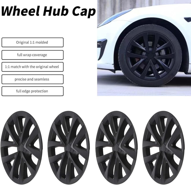 banapoy 4 db 18 hüvelyk kerékabroncs fedél Tesla Model S Plaid stílusú felni borítás