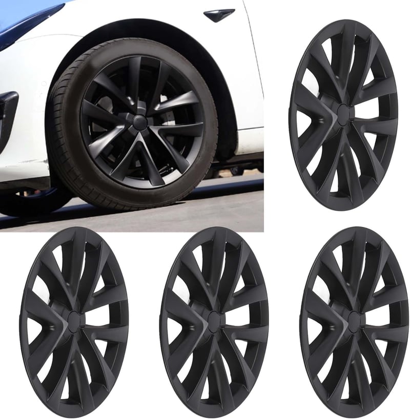 banapoy 4 db 18 hüvelyk kerékabroncs fedél Tesla Model S Plaid stílusú felni borítás