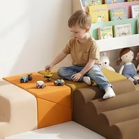 BanaSuper Puha Habos Játékszett Gyerekeknek, Csúszásmentes Kockarendszer Kisgyermekeknek, Moduláris Mozgásfejlesztő Játék 2