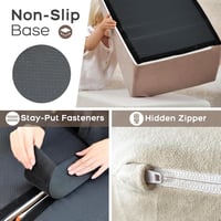 BanaSuper XXL szivacs mászóblokkok gyerekeknek, szürke csúszásgátló, EN71 minősítésű, mosható tárolótokos Montessori beltéri játszókészlet 4