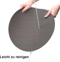 Banchif kerek tányéralátét szett 6 db PVC szürke 38 cm csúszásmentes 2