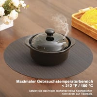 Banchif kerek tányéralátét szett 6 db PVC szürke 38 cm csúszásmentes 3