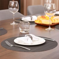 Banchif kerek tányéralátét szett 6 db PVC szürke 38 cm csúszásmentes 5