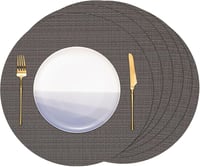 Banchif kerek tányéralátét szett 6 db PVC szürke 38 cm csúszásmentes 1