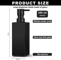 Bangbobi Szappanadagoló Üveg 350ml Matt Fekete Konyha Fürdőszoba 2