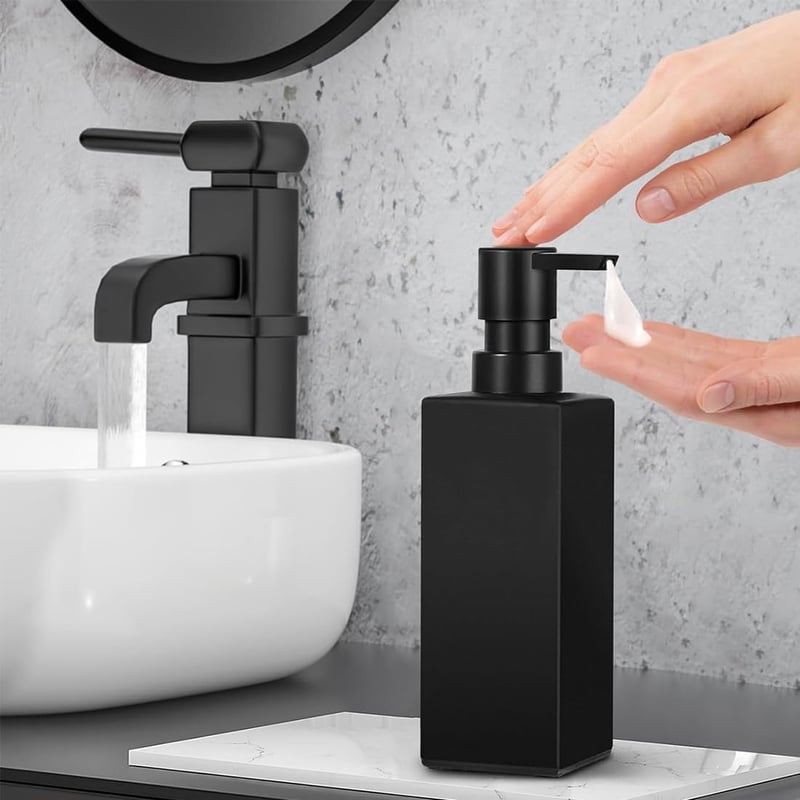 Bangbobi Szappanadagoló Üveg 350ml Matt Fekete Konyha Fürdőszoba