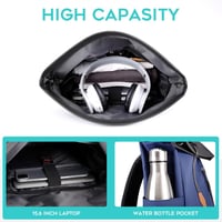 BANGE Rolltop Hátizsák Nagy Kapacitás Vízálló Laptop Hátizsák Kék 5