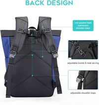 BANGE Rolltop Hátizsák Nagy Kapacitás Vízálló Laptop Hátizsák Kék 4