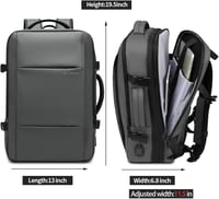 BANGE Utazó Hátizsák, Kézipoggyász Méretű Táska, Átalakítható Sporttáska 17,3 Colos Laptophoz, Unisex Túrahátizsák 5