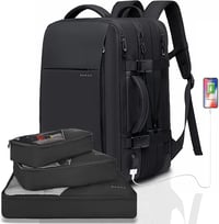 BANGE Utazó Hátizsák, Kézipoggyász Méretű Táska, Átalakítható Sporttáska 17,3 Colos Laptophoz, Unisex Túrahátizsák 1