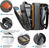 BANGE Utazó Hátizsák, Kézipoggyász Méretű Táska, Átalakítható Sporttáska 17,3 Colos Laptophoz, Unisex Túrahátizsák 2