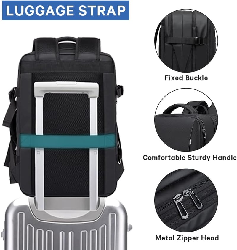 BANGE Utazó Hátizsák, Kézipoggyász Méretű Táska, Átalakítható Sporttáska 17,3 Colos Laptophoz, Unisex Túrahátizsák