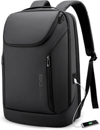BANGE Üzleti Intelligens Vízálló Laptop Hátizsák 15.6" USB Töltőporttal - L, Black 1
