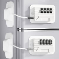 bangminda Gyerekzár Kódos Biztonsági Zár Szett - 2 db Fehér Zár Ablakra, Hűtőre, Szekrényre - Kódzáras Gyermekbiztonsági Védelem 1