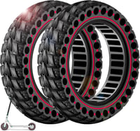 BANGTING 2db Tömör Gumi Roller Abroncs 10x2,5" (60/70-6.5) - Ninebot Max G30/G2 Elektromos Roller Csere Gumiabroncs, Piros 1