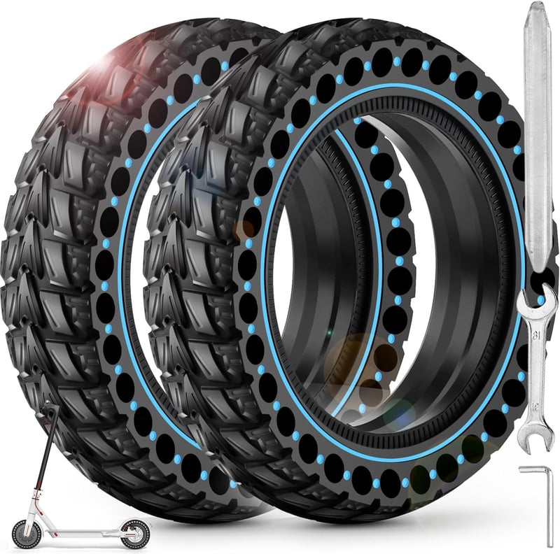 BANGTING Tömör Gumi Roller Kerék 8.5x2 Hüvelyk - Xiaomi Pro 2/M365/1S/3/Essential Kompatibilis Defektmentes Csere Abroncs, 2 db