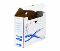 Archivačný box Bankers Box Basic Maxi 8 cm – biely/modrý – 6 ks 2