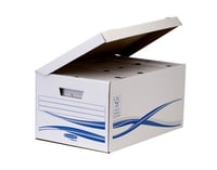 Archivačný box Bankers Box Basic Maxi 8 cm – biely/modrý – 6 ks 4