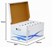 Archivačný box Bankers Box Basic Maxi 8 cm – biely/modrý – 6 ks 9