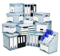 Archivačný box Bankers Box Fellowes System A4 s automatickým skladaním, hĺbka 20 cm, modrý, balenie 10 ks 4