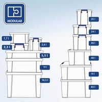 Plastový úložný box BANKERS BOX ProStore s vekom 18,5 l, 28x32x20 cm, priehľadný, bez BPA, na závesné zakladače, stohovateľný 3