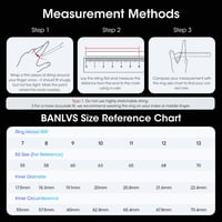 Inteligentný prsteň BANLVS pre mužov a ženy, 24/7 tepová frekvencia, HRV, SpO2, spánok, teplota, 176 športových režimov, vodotesnosť IP68, Android iOS, strieborný, veľkosť 67 3