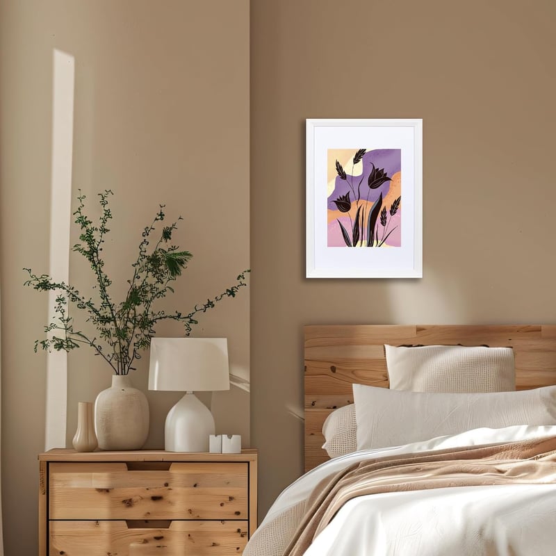 Ramă foto albă Baoee A4 cu geam acrilic, ramă foto de perete 21x29,7 cm - A4-1P, Alb