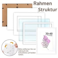 Baoee Biely rám na obrazy s akrylátovým sklom 30x40 cm, s paspartou na formát A4, rám na diplomy na stôl aj na stenu 6