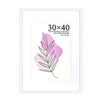 Baoee Biely rám na obrazy s akrylátovým sklom 30x40 cm, s paspartou na formát A4, rám na diplomy na stôl aj na stenu 1