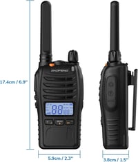 Baofeng BF-88ST Pro PMR446 walkie talkie készlet LCD VOX asztali töltővel - fekete - 2 db 5