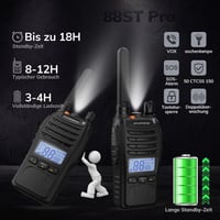 Baofeng BF-88ST Pro PMR446 walkie talkie készlet LCD VOX asztali töltővel - fekete - 2 db 3