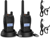 Baofeng BF-88ST Pro PMR446 walkie talkie készlet LCD VOX asztali töltővel - fekete - 2 db 1