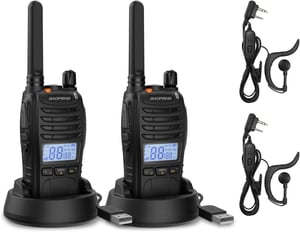 Baofeng BF-88ST Pro PMR446 walkie talkie készlet LCD VOX asztali töltővel - fekete - 2 db