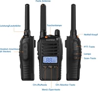 Baofeng BF-88ST Pro PMR446 walkie talkie készlet LCD VOX asztali töltővel - fekete - 2 db 2