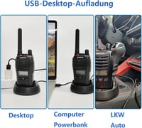 Baofeng BF-88ST Pro PMR446 walkie talkie készlet LCD VOX asztali töltővel - fekete - 2 db 4