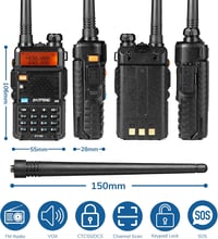 BAOFENG GT-5R Dual Band VHF/UHF Walkie Talkie 128 csatorna 1800mAh 5