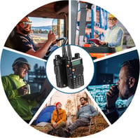 BAOFENG GT-5R Dual Band VHF/UHF Walkie Talkie 128 csatorna 1800mAh 7