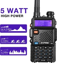 BaoFeng GT-5R Dual Band Walkie Talkie VHF/UHF 128 csatorna 1800mAh 3