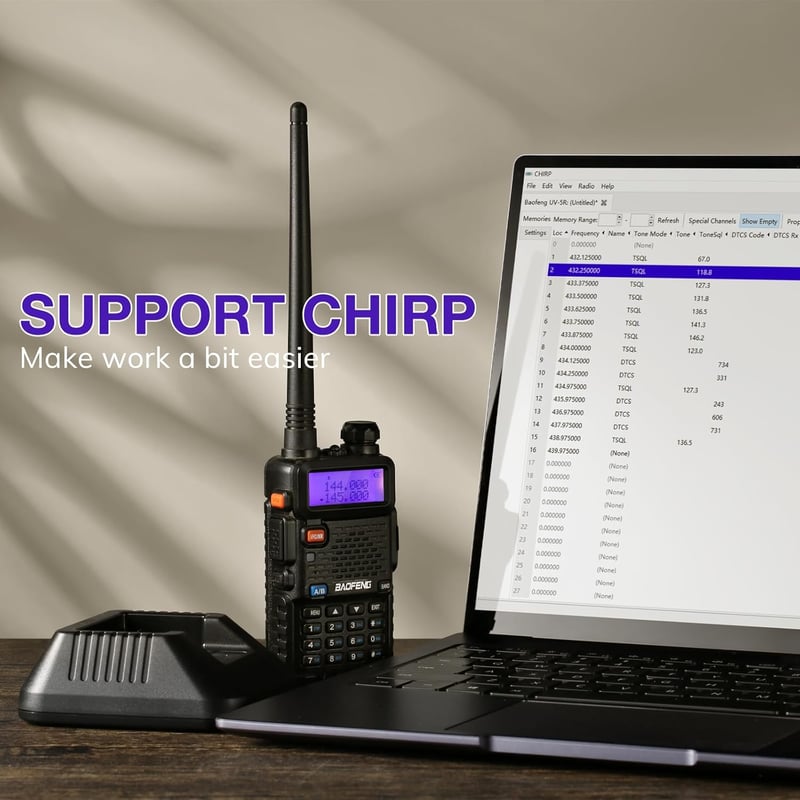 BaoFeng GT-5R Dual Band Walkie Talkie VHF/UHF 128 csatorna 1800mAh