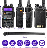 BaoFeng GT-5R Dual Band Walkie Talkie VHF/UHF 128 csatorna 1800mAh 4