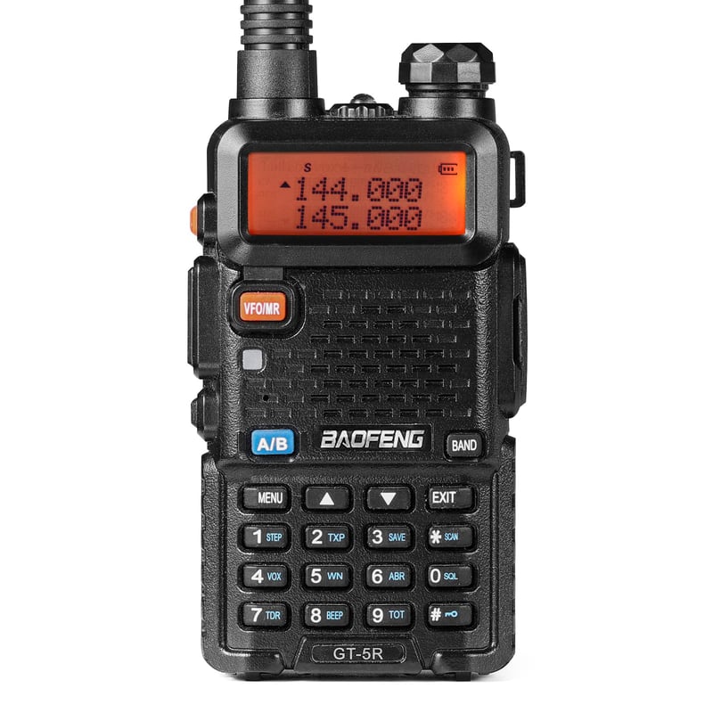 Baofeng GT-5R dvopojasni voki-toki, 128 kanala, 1800mAh - crni