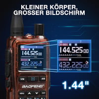 BAOFENG GT-5R Mini kézi amatőr rádió, 999 csatorna, USB-C töltés, borostyánsárga - 2 db 5