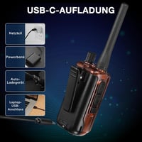 BAOFENG GT-5R Mini kézi amatőr rádió, 999 csatorna, USB-C töltés, borostyánsárga - 2 db 6