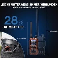 BAOFENG GT-5R Mini kézi amatőr rádió, 999 csatorna, USB-C töltés, borostyánsárga - 2 db 7